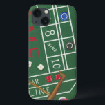 Coques Pour iPhone Table Casino Craps avec chips et dés<br><div class="desc">Assurez-vous que Lady Luck est de votre côté avec ce tableau d'une table de craps de Chariklia Zarris. Les dés ont été jetés et sont collectés,  ainsi que tout pari perdu. Mettez cette action remplie imprimé sur votre mur aujourd'hui!</div>