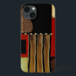 Coque Case-Mate iPhone Tableau à panneaux multicolores avec feuille Brown<br><div class="desc">Ce tableau multicolore de Jennifer Goldberger présente une feuille brune simple. La palette de couleurs automnale correspond bien à la feuille simple. Si vous aimez l'automne,  le feuille,  ou juste un grand art,  c'est l'impression pour vous. Commandez dès aujourd'hui !</div>