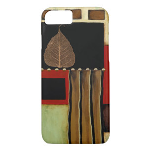 Case-Mate iPhone Case Tableau à panneaux multicolores avec feuille Brown