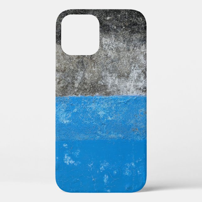 Coques Case-Mate iPhone Tableau abstrait bleu et blanc (Verso)