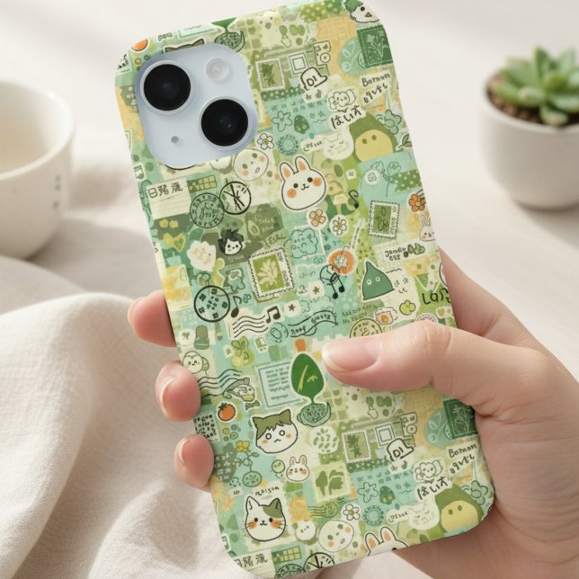 Coques Case-Mate iPhone Tableau d'ambiance vert japonais Anime kawaii cade (Créateur téléchargé)