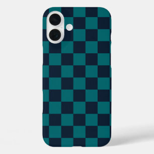 Coque Pour iPhone 16 Plus Tableau de bord bleu et vert de la Marine