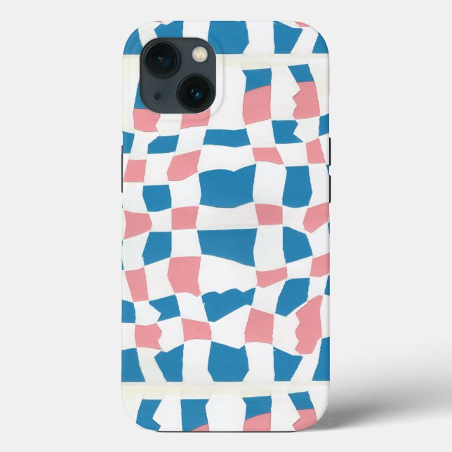 Coques Case-Mate iPhone Tableau de contrôle bleu rose rétro Abstrait (Verso)