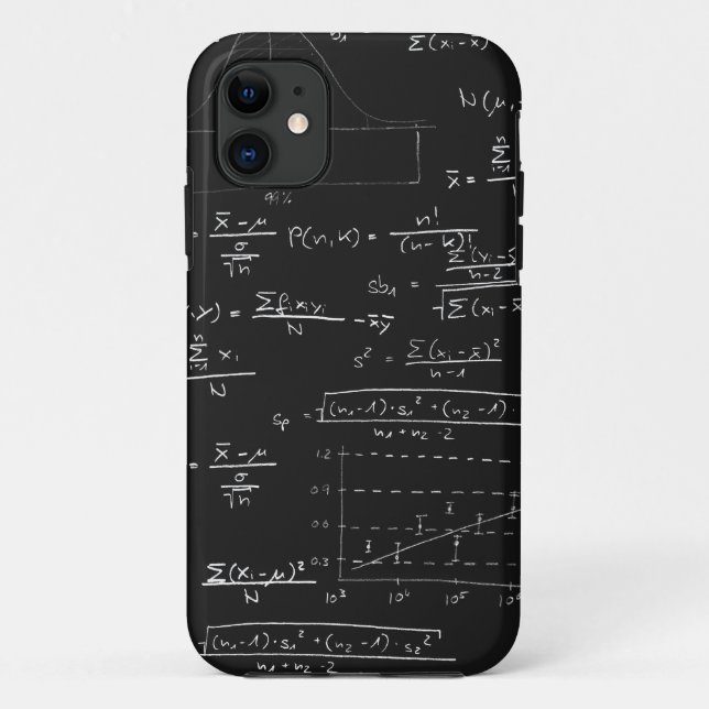 Coques Case-Mate iPhone Tableau noir de statistiques (Dos)