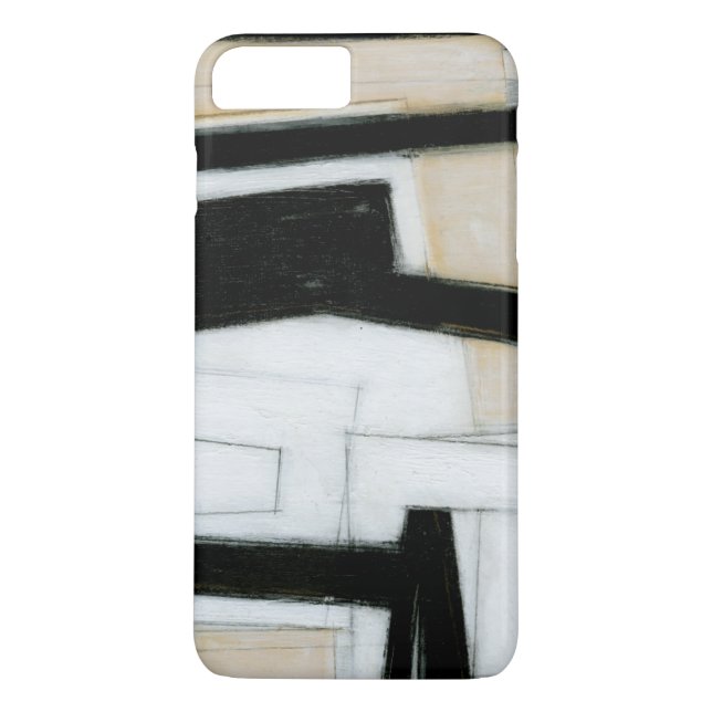 Coques Case-Mate iPhone Tableau noir et blanc Abstrait (Dos)