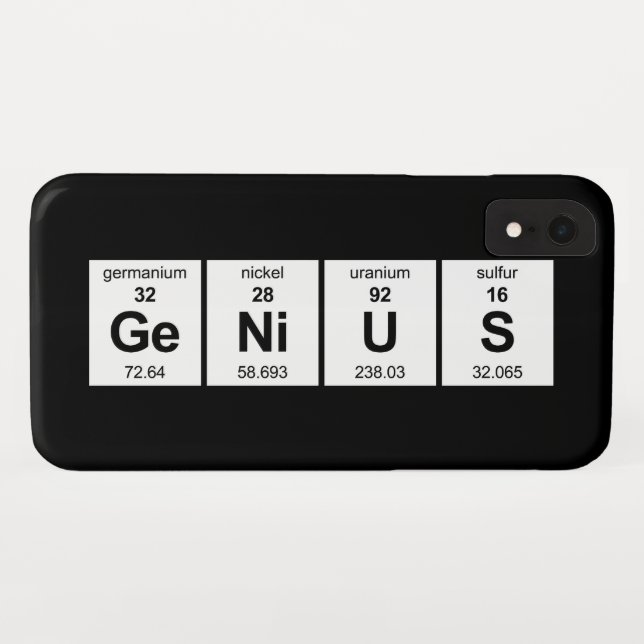 Coques Case-Mate iPhone Tableau périodique de génie (Dos (Horizontal))