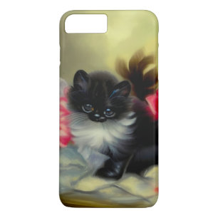 Case-Mate iPhone Case Tableau vintage de chaton noir et blanc