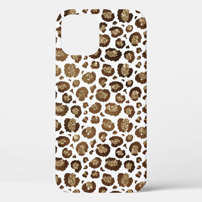 Coques Case-Mate iPhone Taches de léopard Animaux sauvages Safari paillett (Verso)