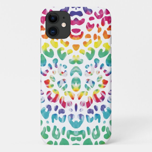 Coques Case-Mate iPhone Taches léopards arc-en-ciel (Dos)