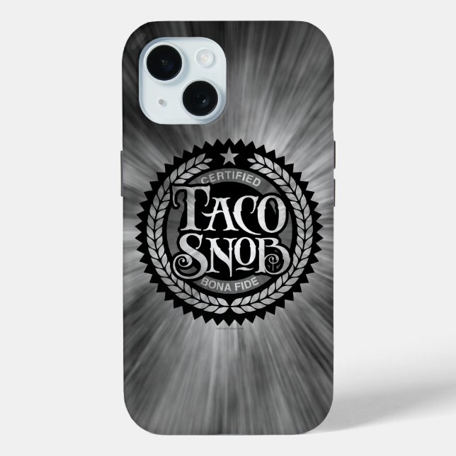 Coques Case-Mate iPhone Taco Snob - amant amusant du taco (Verso)