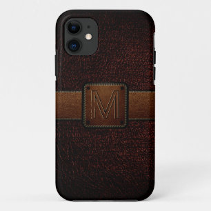 Coque Case-Mate iPhone Tag Brown en cuir Brown