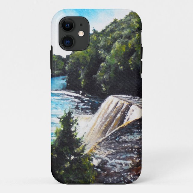 Coques Case-Mate iPhone Tahquamenon Falls Peinture acrylique (Dos)