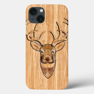 Coques Pour iPhone Tail blanche Tête de cerf Bois Graisse