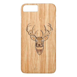 Coques Pour iPhone Tail blanche Tête de cerf clair Graisse de bois