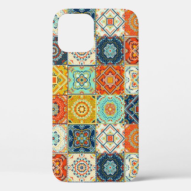 Coques Case-Mate iPhone Talavera, Azulejos, fond d'écran en mosaïque turqu (Verso)