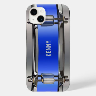 Coque Case-Mate iPhone Tambour à pignon bleu personnalisé
