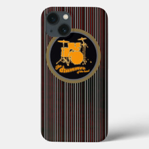 iPhone 13 Case tambour jaune rayé