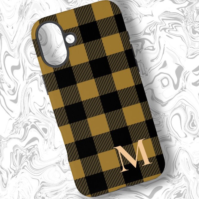 Coques Case-Mate iPhone Tan Buffalo Contrôle De Plaid (Créateur téléchargé)
