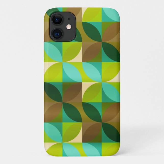 Coques Case-Mate iPhone Tan vert et feuille Brown Motif moderne (Dos)