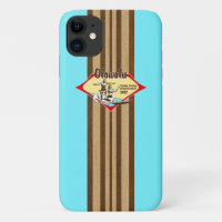 Tandem Surf Hawaiian Faux Wood Aqua Surfboard