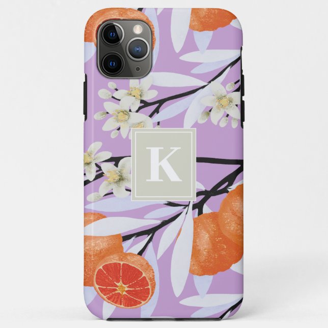 Coques Case-Mate iPhone Tangerine Agrumes Branches florissantes Floral Ora (Dos)