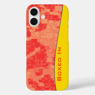 Coques iPhone 16 Plus Tangerine géométrique Zeal Abstrait Motif