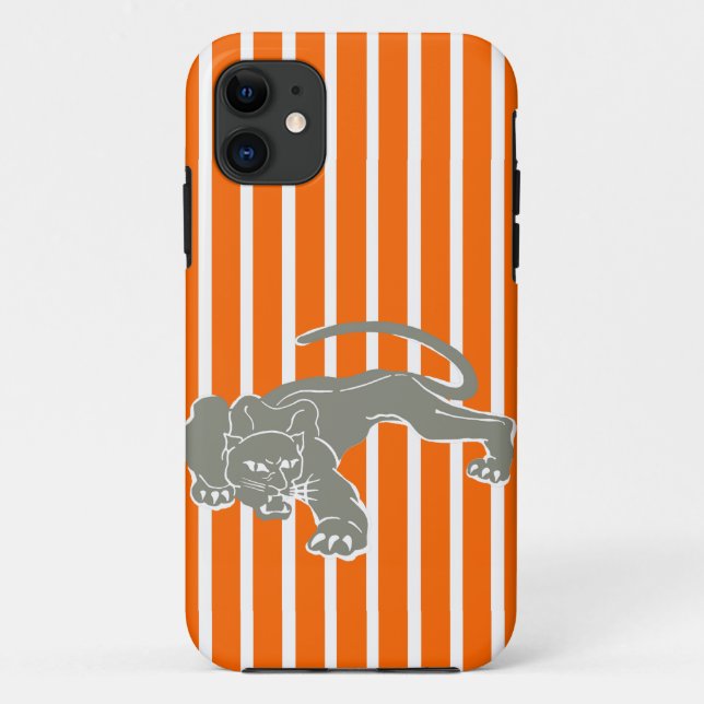 Coques Case-Mate iPhone Tangerine Safari bande avec Leopard (Dos)