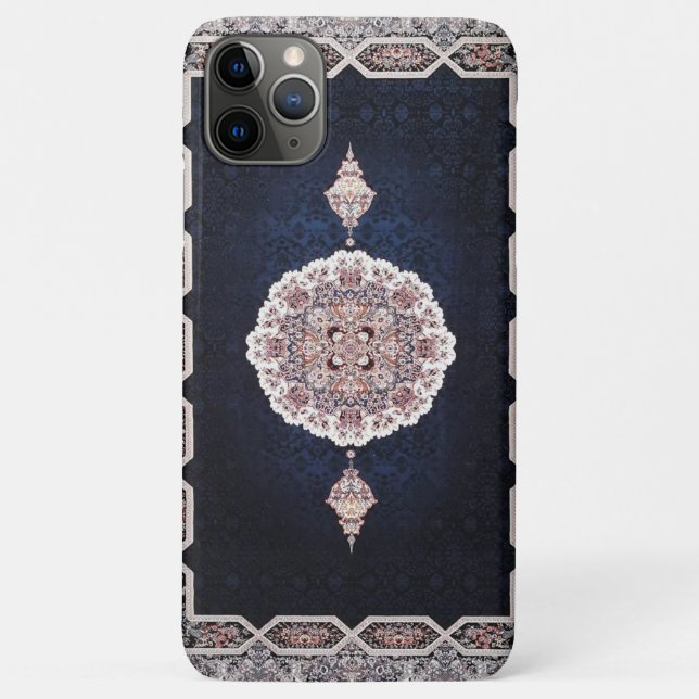 Coques Case-Mate iPhone Tapis bleu antique Turc Tapis (Dos)