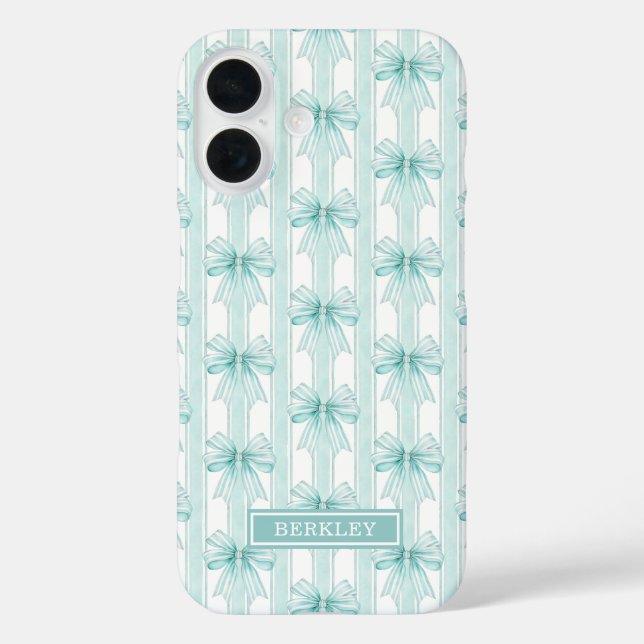 Coques Case-Mate iPhone Tapis de protection à monogramme à rayures avec no (Verso)