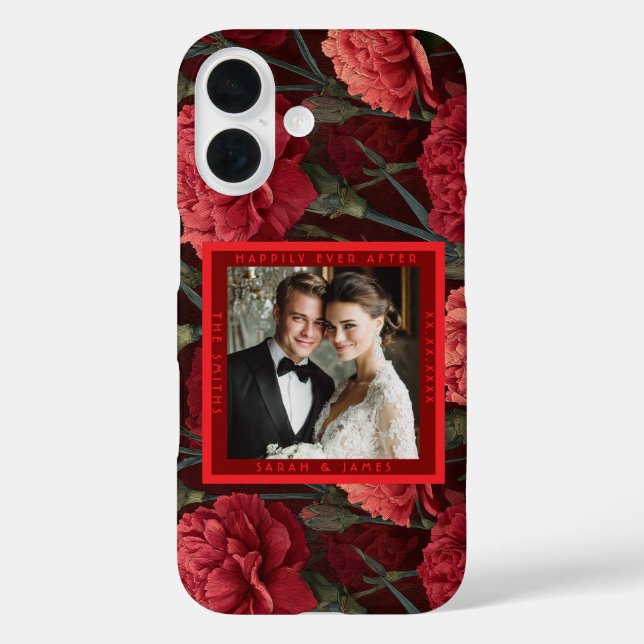 Coques Case-Mate iPhone Tapis de protection de mariage rétro à accent de œ (Verso)