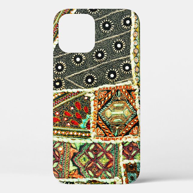 Coques Case-Mate iPhone Tapis indien patchwork en Rajasthan, Asie (Verso)