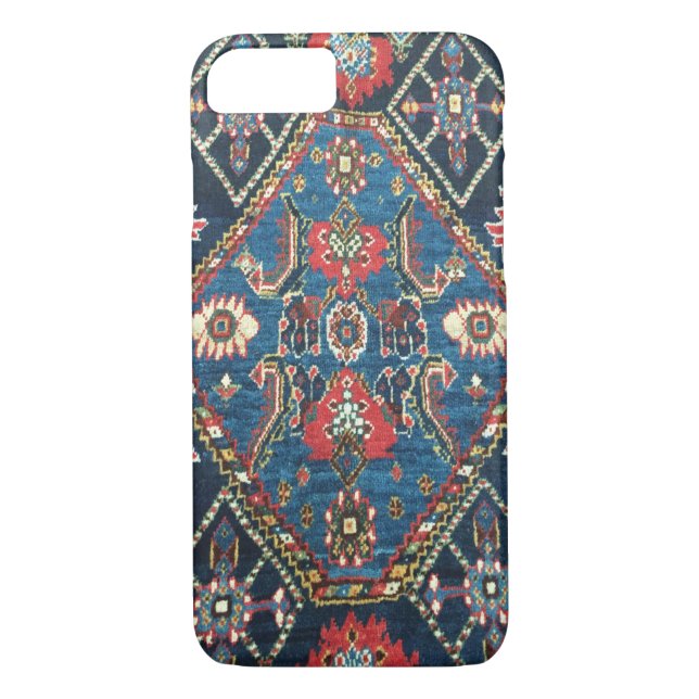 Coques Case-Mate iPhone Tapis turc Persan Antique, Bleu (Dos)