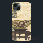 Etui iPhone Case-Mate Tapisserie asiatique avec bol et design dragon<br><div class="desc">Une création Vision Studios,  cette peinture de style tapisserie asiatique décorative présente un charmant bol avec un grand design de dragon. Le bol est dressé contre un arrière - plan crème à imprimé floral. Donnez-le comme cadeau,  ou achetez-le pour vous-même!</div>