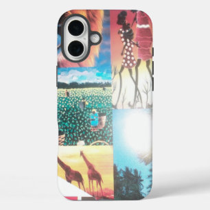 Coque Pour iPhone 16 Plus Tapisserie kenyane   Faune, Culture & Beauté côtiè