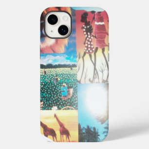 Coque Pour iPhone 14 Plus Tapisserie kenyane : Faune, culture et plage côtiè