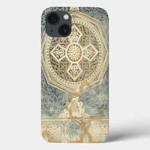 iPhone 13 Coque Tapisserie ornementale avec le dessin géométrique