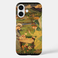 Tapisserie religieuse vintage avec bébé Jésus-Chri