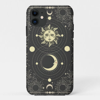 Case-Mate iPhone Case Tarot foncé esthétique Soleil Lune Nuages