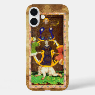 COQUE POUR iPhone 16 PLUS TAROTS DE RENAISSANCE ANTIQUE 10 / ROUE DE FORTUNE