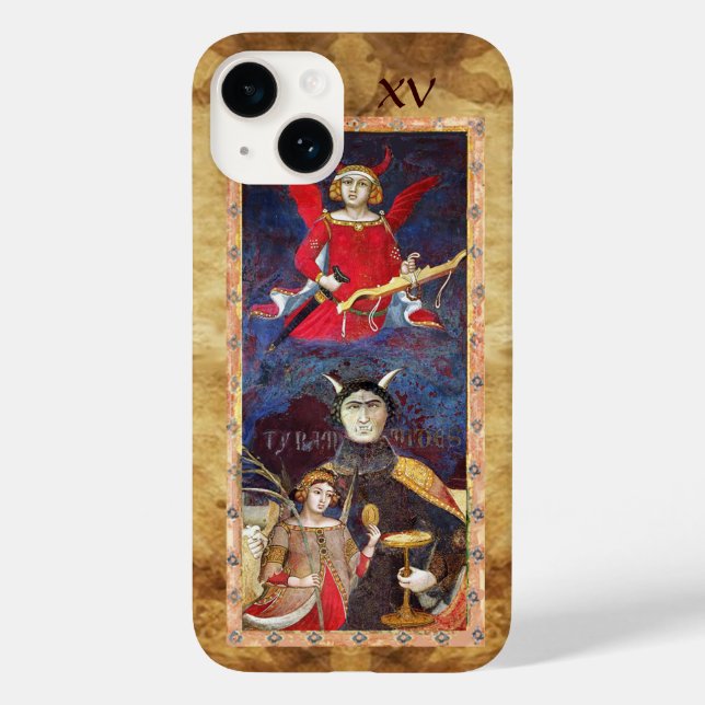 COQUES Case-Mate iPhone TAROTS DE RENAISSANCE ANTIQUE 15 / LE DIABLE (Verso)