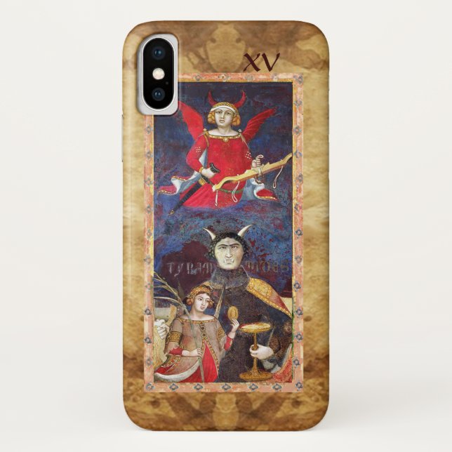 COQUES Case-Mate iPhone TAROTS DE RENAISSANCE ANTIQUE 15 / LE DIABLE (Dos)