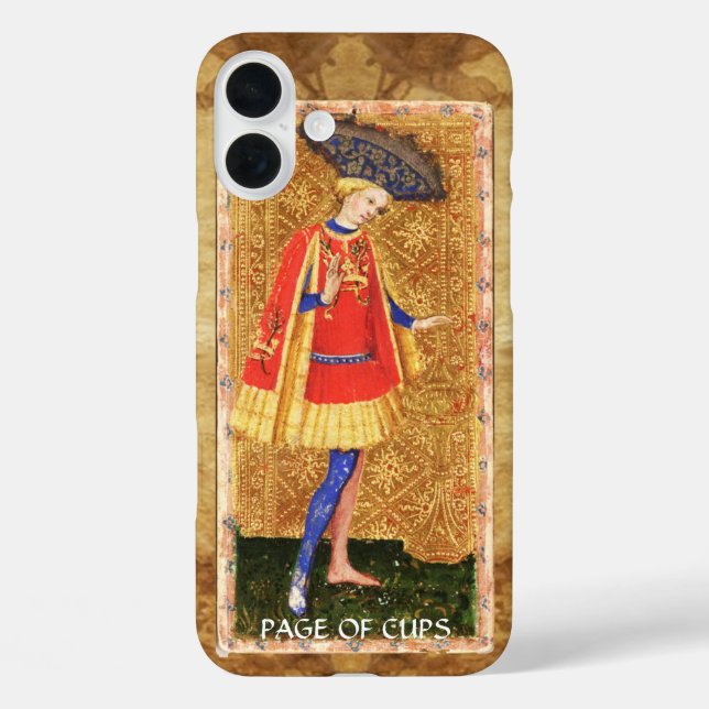 COQUES Case-Mate iPhone TAROTS DE RENAISSANCE ANTIQUE / PAGE DES TASSES (Verso)