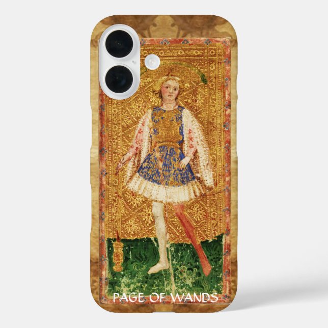 COQUES Case-Mate iPhone TAROTS DE RENAISSANCE ANTIQUE / PAGE DES WANDS (Verso)
