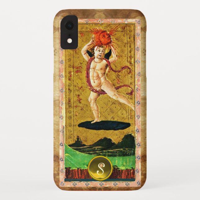 Coques Case-Mate iPhone TAROTS RENAISSANCE ANTIQUES 19 LE SOLEIL Monogramm (Dos)