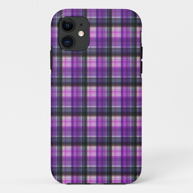 Coques Case-Mate iPhone Tartan à contrôle pourpre, (Dos)