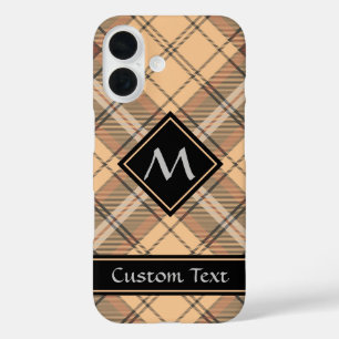 Coque Pour iPhone 16 Tartan beige et Brown