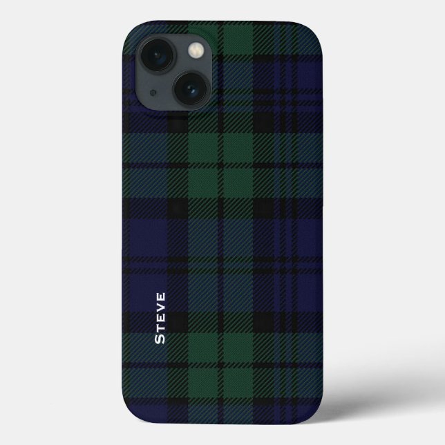 Coques Case-Mate iPhone Tartan Black Watch Plaid (Verso)