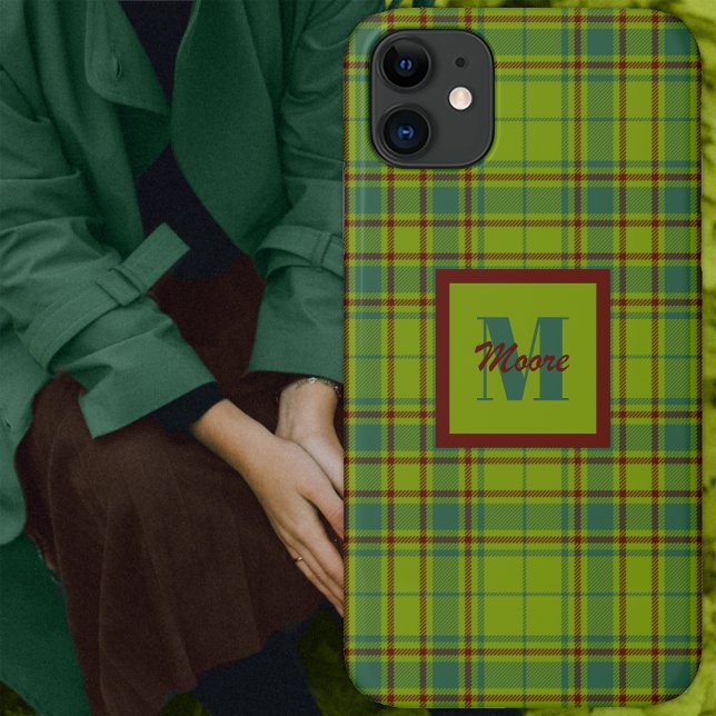 Coques Case-Mate iPhone Tartan - Boîtier de téléphone rouge à deux tons ve (Tartan - Two Tone Green and Russet Red Phone Case by Leapfroglisics Shop)