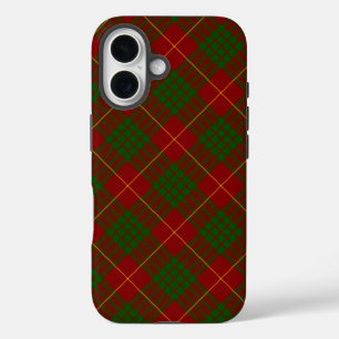 Coque Pour iPhone 16 Tartan Cameron rouge vert carreaux