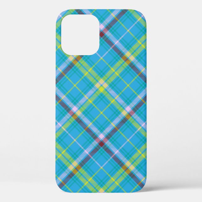 Coques Case-Mate iPhone Tartan chromé Chevron Plaid texturé en continu (Verso)